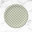 Search for green plaid pattern plates Checkerboard