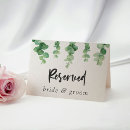 Search for reserved table cards Elegant