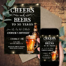 Search for surprise 30th birthday invitations Cheers and beers