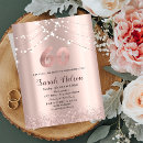 Search for rose gold 60th birthday invitations Party