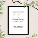Search for black and white wedding invitations Traditional