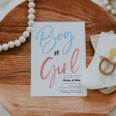 Search for simple gender reveal invitations Pink or blue
