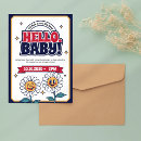 Search for hello baby shower invitations Retro