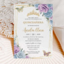 Search for purple gold quinceanera invitations Mexican spanish latina