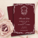 Search for burgundy save the dates Calligraphy