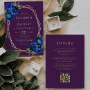 Search for royal purple wedding invitations Botanical