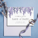 Search for wisteria wedding save the dates Purple