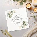 Search for greenery wedding napkins Eucalyptus