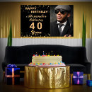 Search for happy birthday posters Gold black