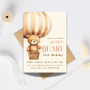 Search for beary 1st birthday invitations Turning one