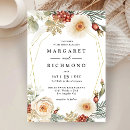 Search for rustic christmas wedding invitations Watercolor floral