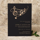 Search for music notes graduation invitations Treble clef