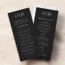 Search for black and white wedding programs Elegant