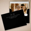 Search for black wedding envelopes Initials or monogram