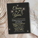 Search for 75th anniversary invitations Golden