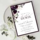 Search for purple bridal shower invitations Watercolor