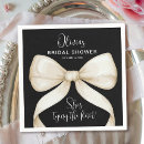Search for tying the knot napkins Black and white