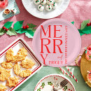 Search for pink christmas plates Merry and bright