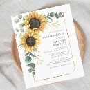 Search for sunflower bridal brunch invitations Greenery