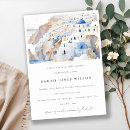 Search for santorini invitations Watercolor