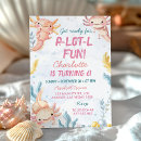 Search for underwater birthday invitations Alotl fun birthday