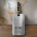 Search for metal luggage tags Silver
