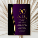 Search for purple 90th birthday invitations Modern