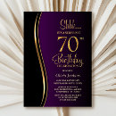 Search for surprise 70th birthday invitations Purple