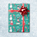 Search for santa claus sleigh wrapping paper Snowman