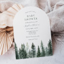 Search for pine tree baby shower invitations Winter