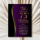Search for black gold purple invitations Modern