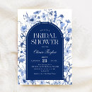 Search for navy bridal shower invitations Botanical