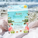 Search for pink flamingo baby shower invitations Summer