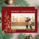 Search for gold foil christmas cards Botanical