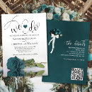 Search for turquoise wedding invitations Qr code