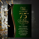 Search for gold and green birthday invitations Elegant