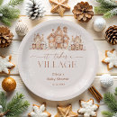 Search for winter baby shower plates Snowflakes