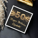 Search for 50th birthday napkins Glitter