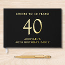 Search for 40th birthday guest books Elegant