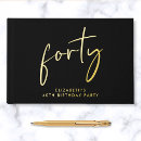 Search for 40th birthday guest books Forty