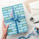 Search for bricks wrapping paper Blue