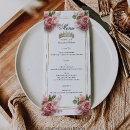 Search for pink and gold menus 15th birthday
