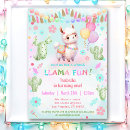 Search for llama birthday invitations Fiesta