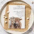 Search for cow bridal shower invitations Watercolor