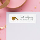 Search for elephant return address labels Gold