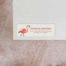 Search for flamingo return address labels Pool party