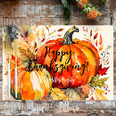 Search for thanksgiving placemats Watercolor pumpkins