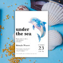 Search for dolphin baby shower invitations Seahorse