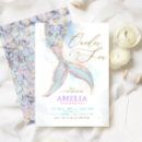 Search for ocean 1st birthday invitations Baby girl