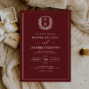 Search for monogram crest wedding invitations Monogram monogrammed name initials